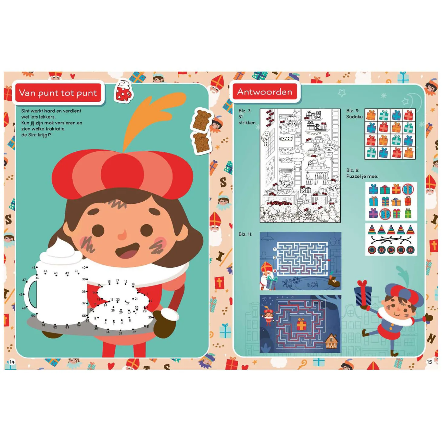 Sinterklaas Pietendiplomaboek met Stickers