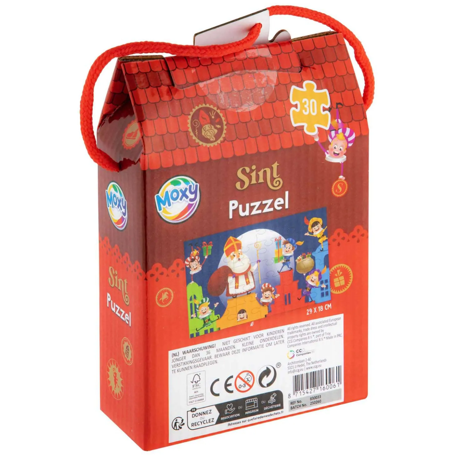 Sinterklaas Puzzel in Doosje - 30st.