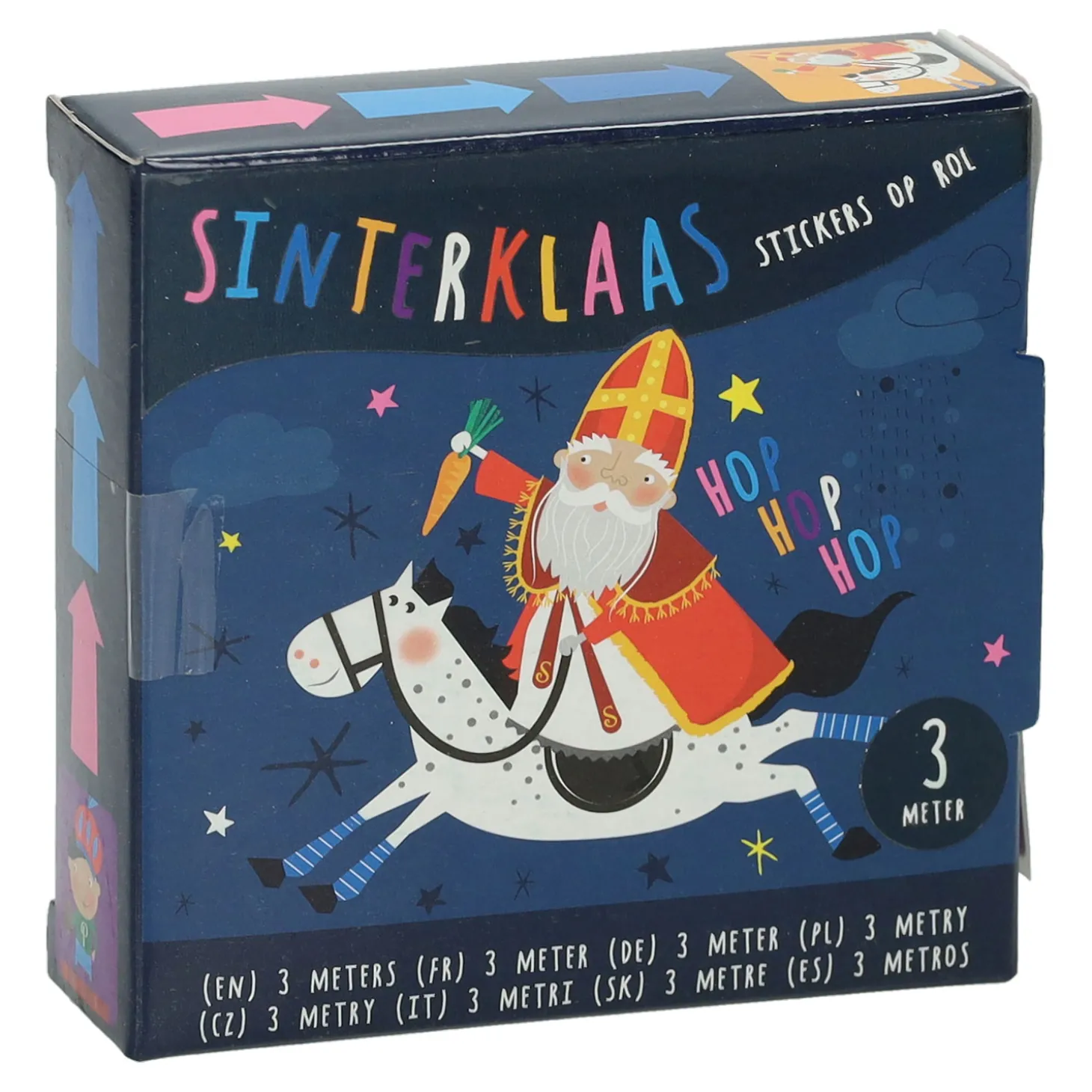 Sinterklaasstickers op Rol, 3 meter