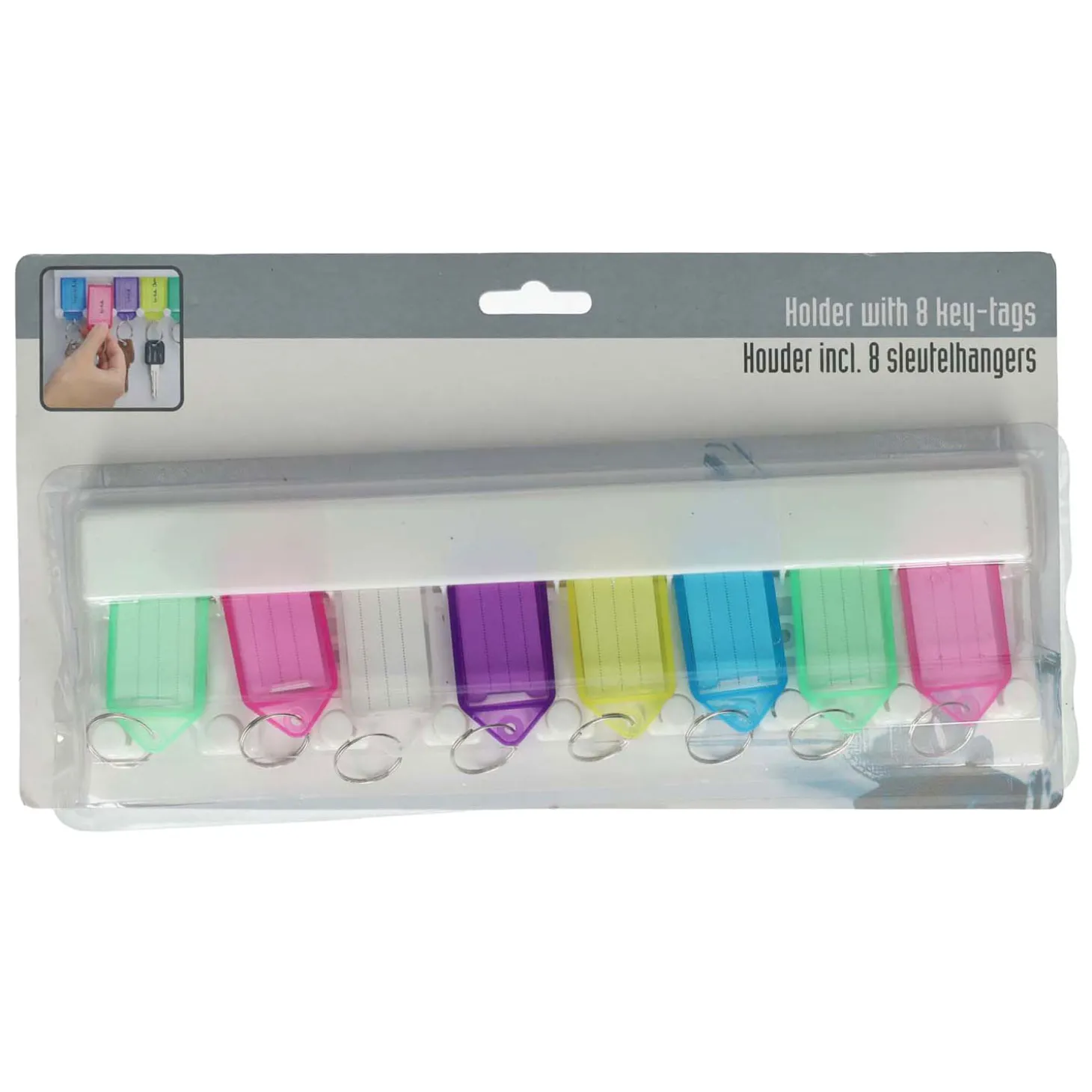 Sleutelrek met Sleutelhangers, 8st.