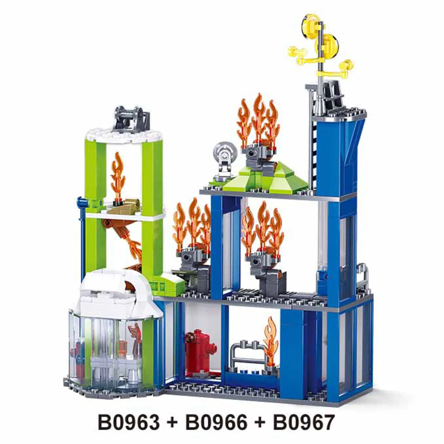 Sluban Brandweer Robot Oefening - 130dlg.