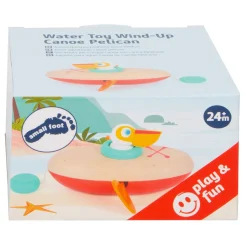 Small Foot - Badspeelgoed Houten Kano Pelikaan Opwindbaar