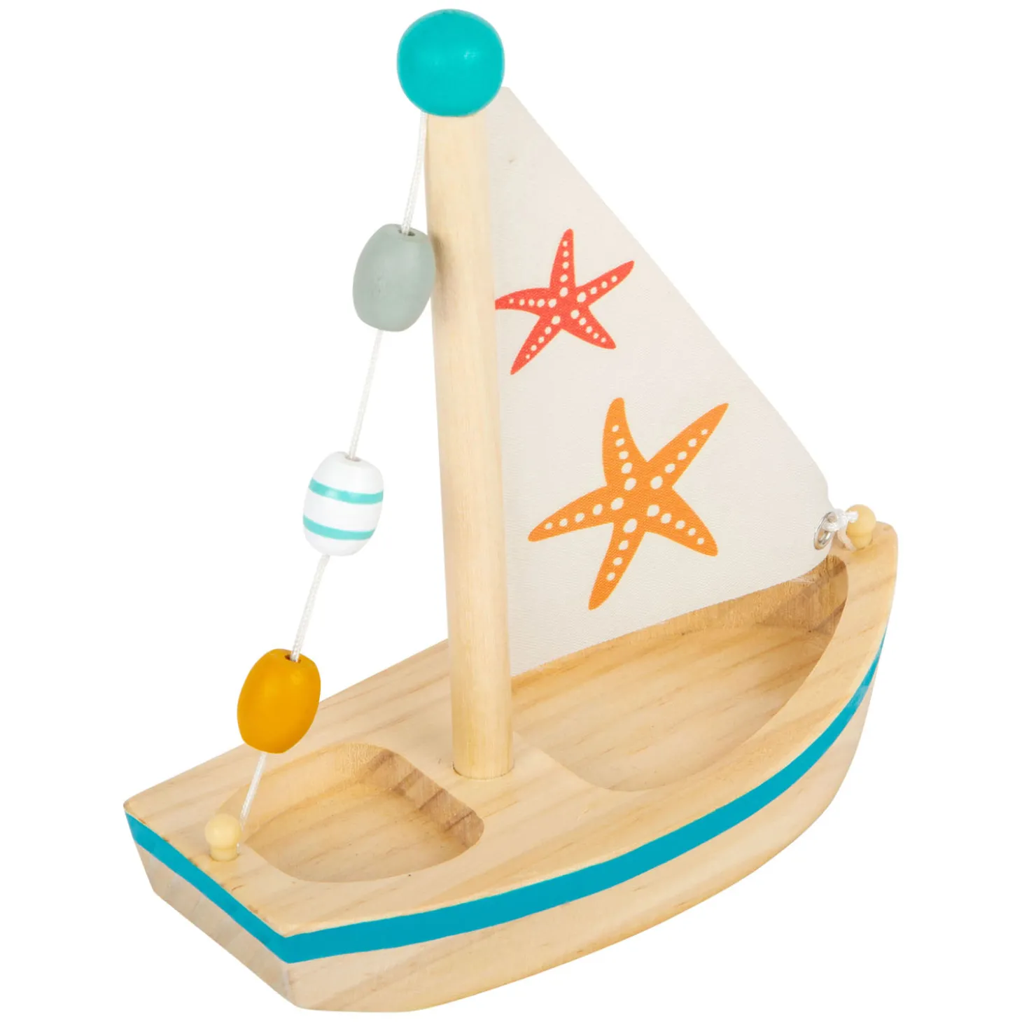 Small Foot - Badspeelgoed Houten Zeilboot Zeester