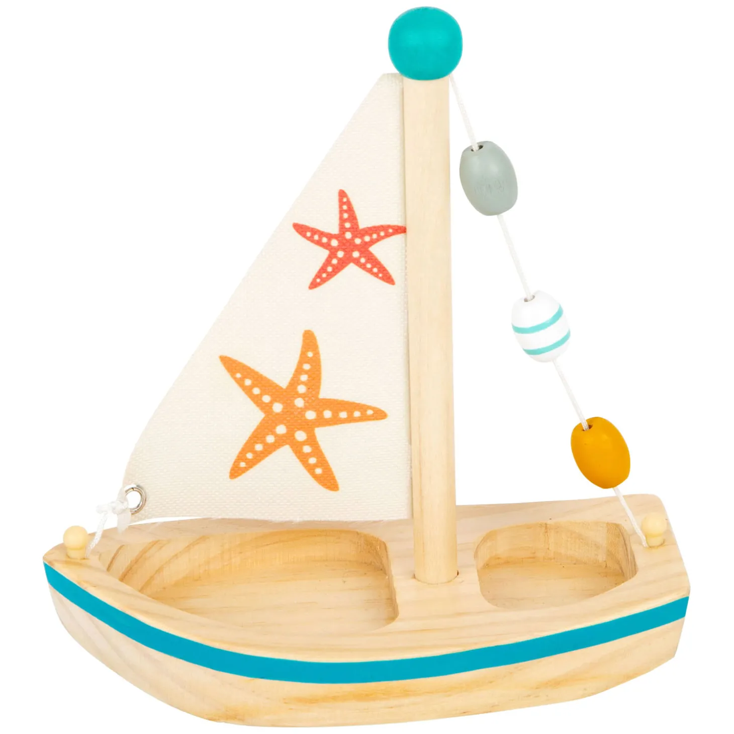 Small Foot - Badspeelgoed Houten Zeilboot Zeester