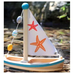 Small Foot - Badspeelgoed Houten Zeilboot Zeester