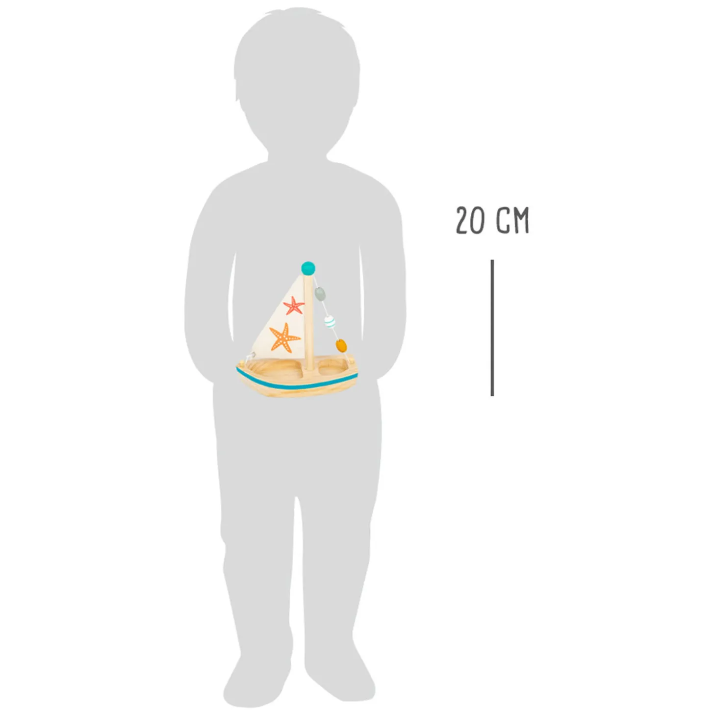 Small Foot - Badspeelgoed Houten Zeilboot Zeester