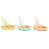 Small Foot - Badspeelgoed Houten Zeilboten, Set van 3