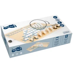 Small Foot - Barricade en Halma Houten Bordspel 2in1