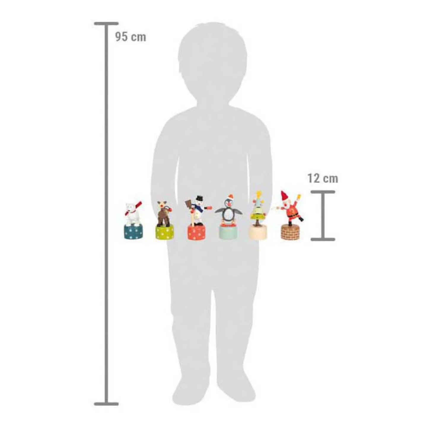 Small Foot - Display Kerst- en Winterdansfiguren, 12st.