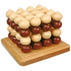 Small Foot - Foor n a Row 3D Houten Strategiespel