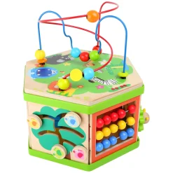 Small Foot - Houten Activitetenkubus met Motoriekspiraal Safari