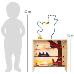 Small Foot - Houten Activiteitenkubus met Motoriekspiraal Boerderij