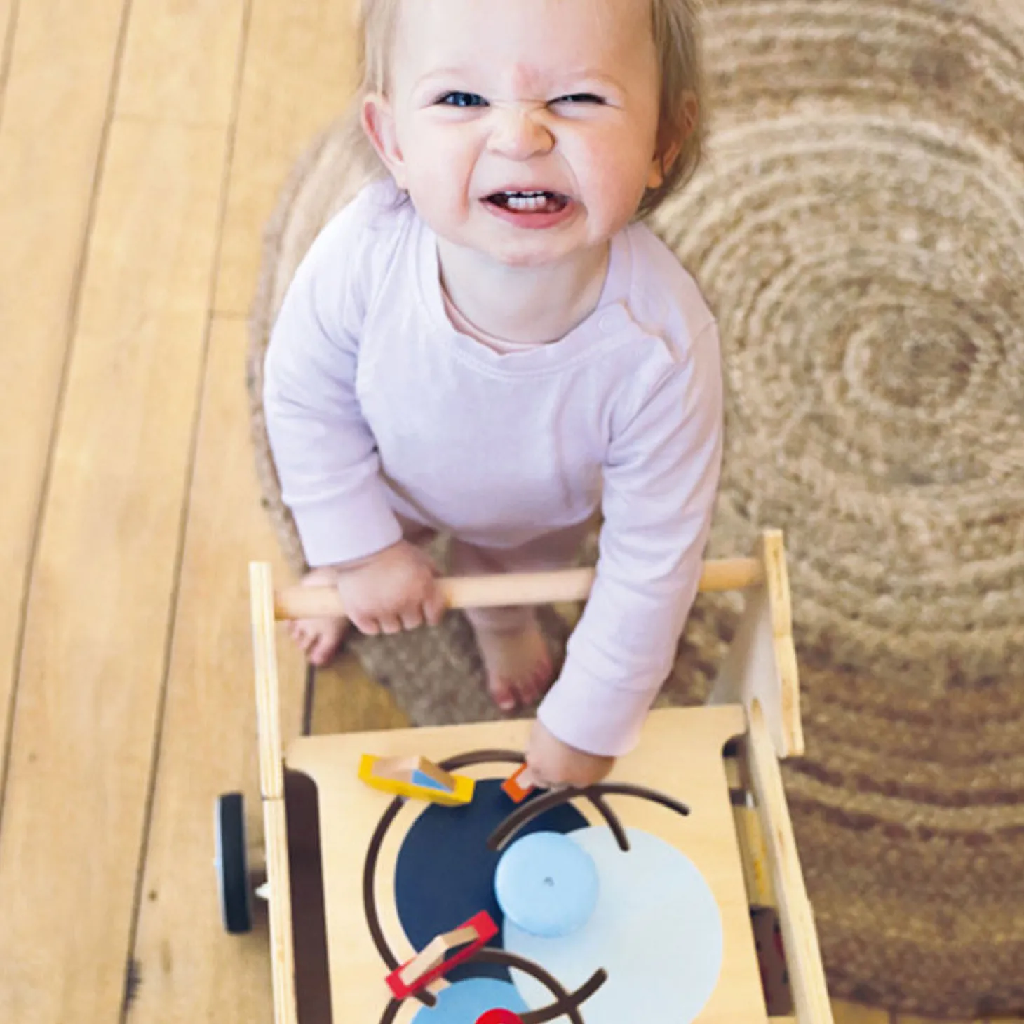 Small Foot - Houten Activiteiten Loopwagen Walvis