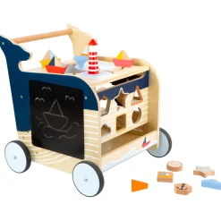 Small Foot - Houten Activiteiten Loopwagen Walvis