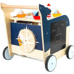 Small Foot - Houten Activiteiten Loopwagen Walvis