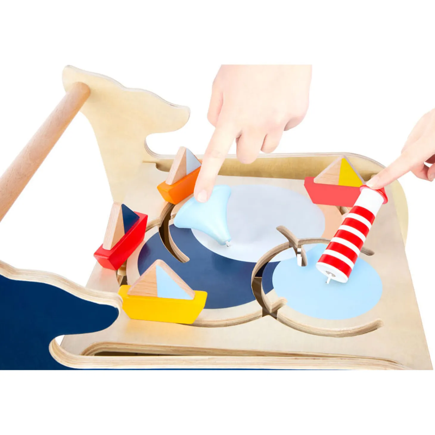 Small Foot - Houten Activiteiten Loopwagen Walvis