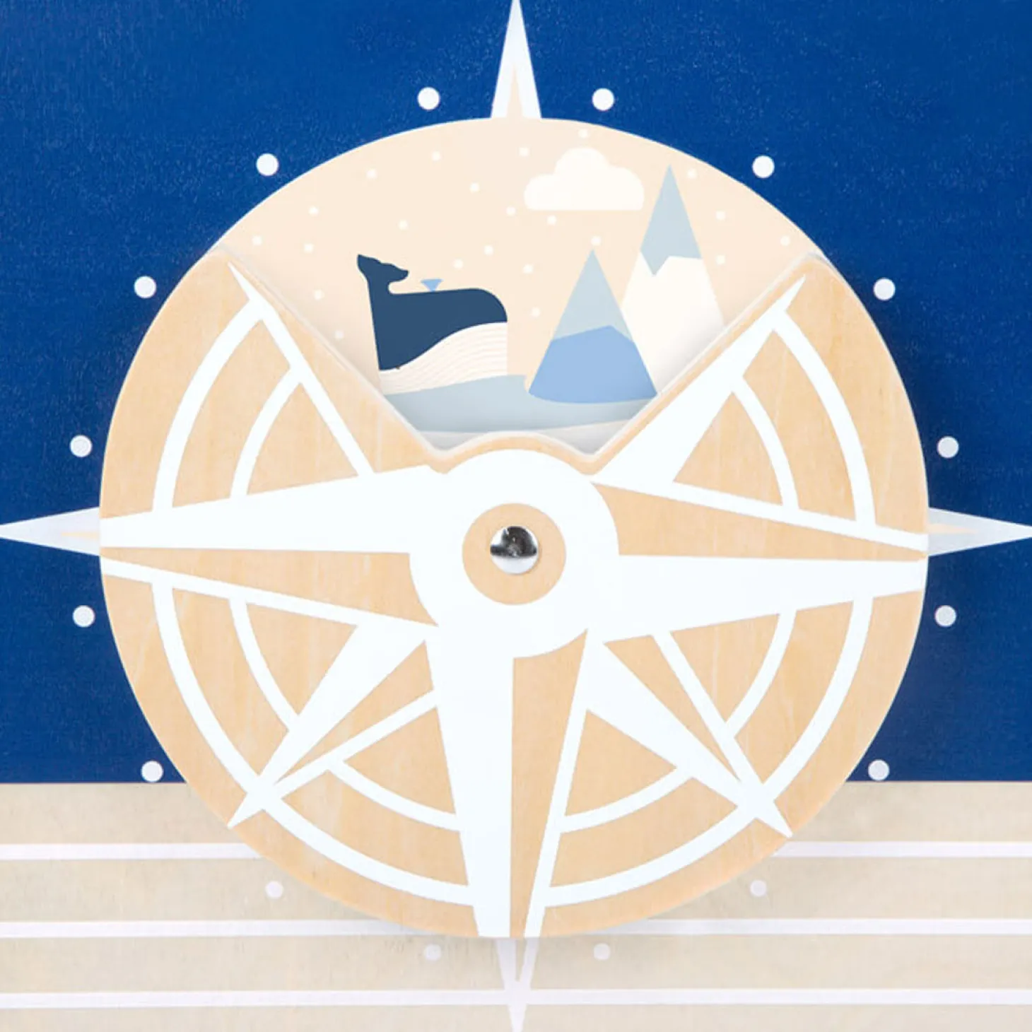 Small Foot - Houten Activiteiten Loopwagen Walvis