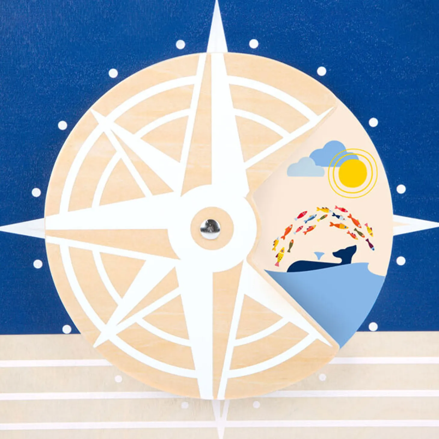 Small Foot - Houten Activiteiten Loopwagen Walvis