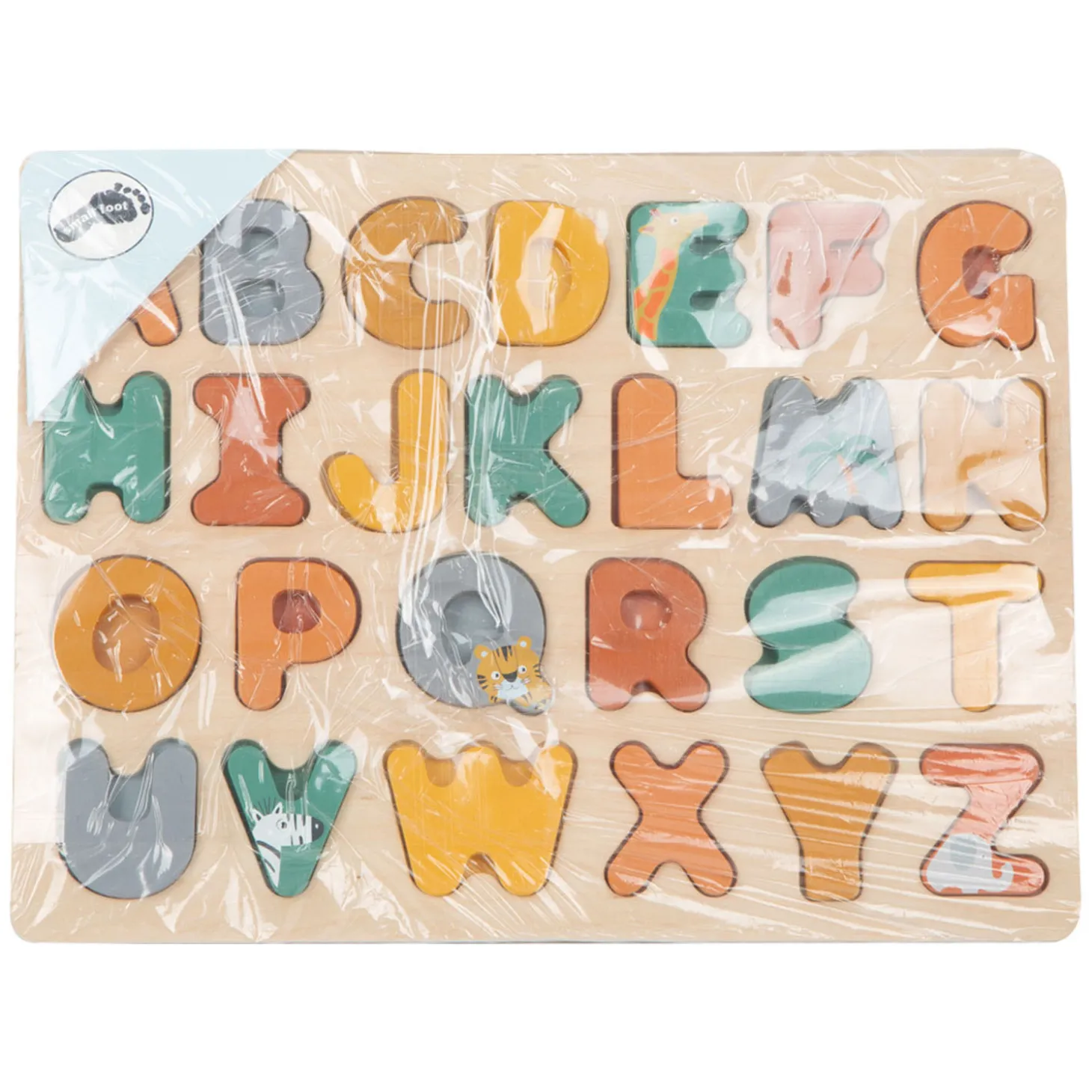 Small Foot - Houten Alfabet Puzzel Safari