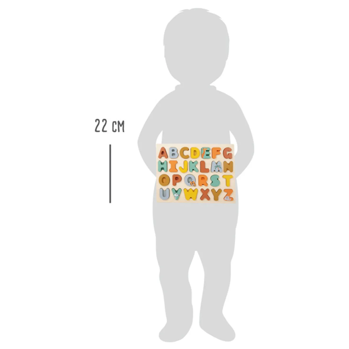 Small Foot - Houten Alfabet Puzzel Safari
