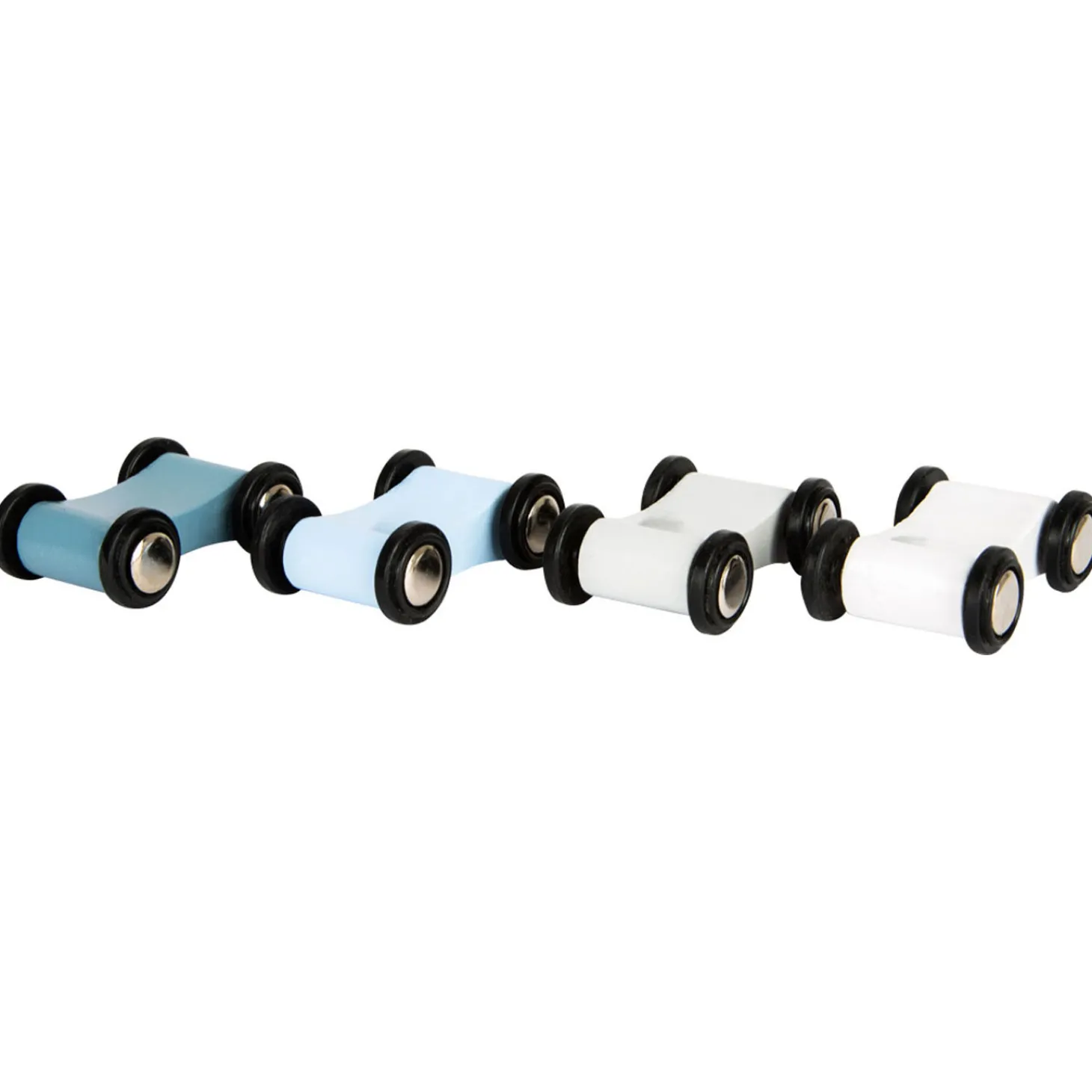 Small Foot - Houten Autobaan Blauw met 4 Auto's