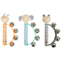 Small Foot - Houten Baby Tamboerijn Dier Pastel