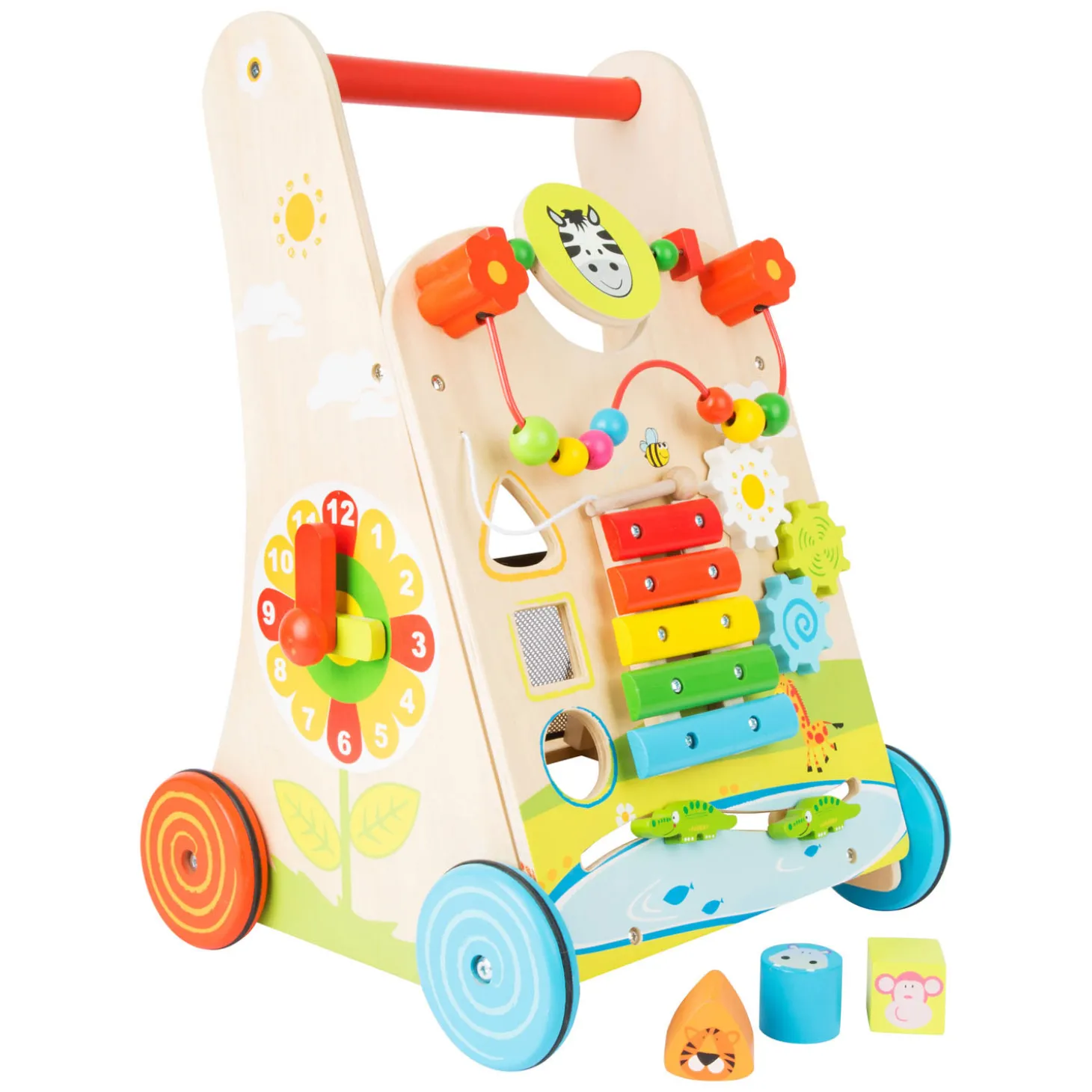 Small Foot - Houten Baby Walker Loopwagen Kleurrijk