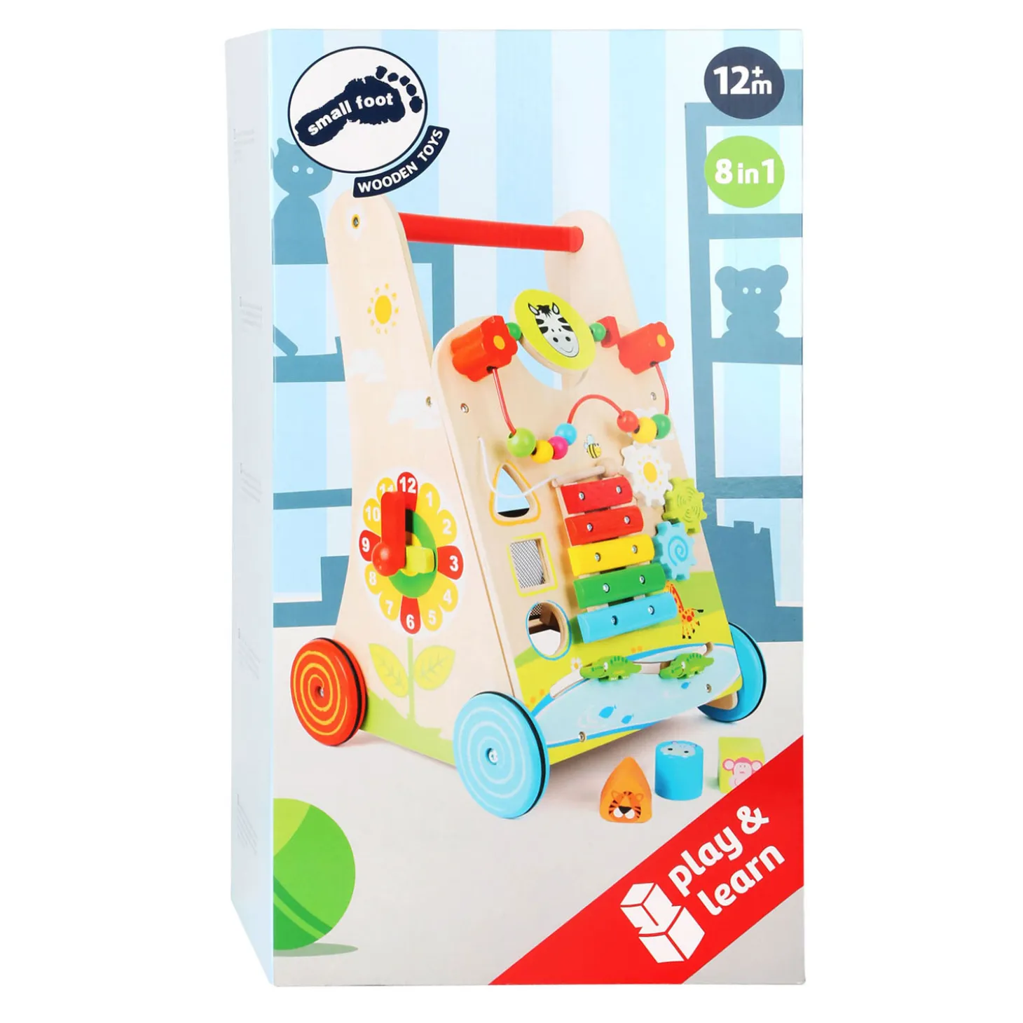 Small Foot - Houten Baby Walker Loopwagen Kleurrijk