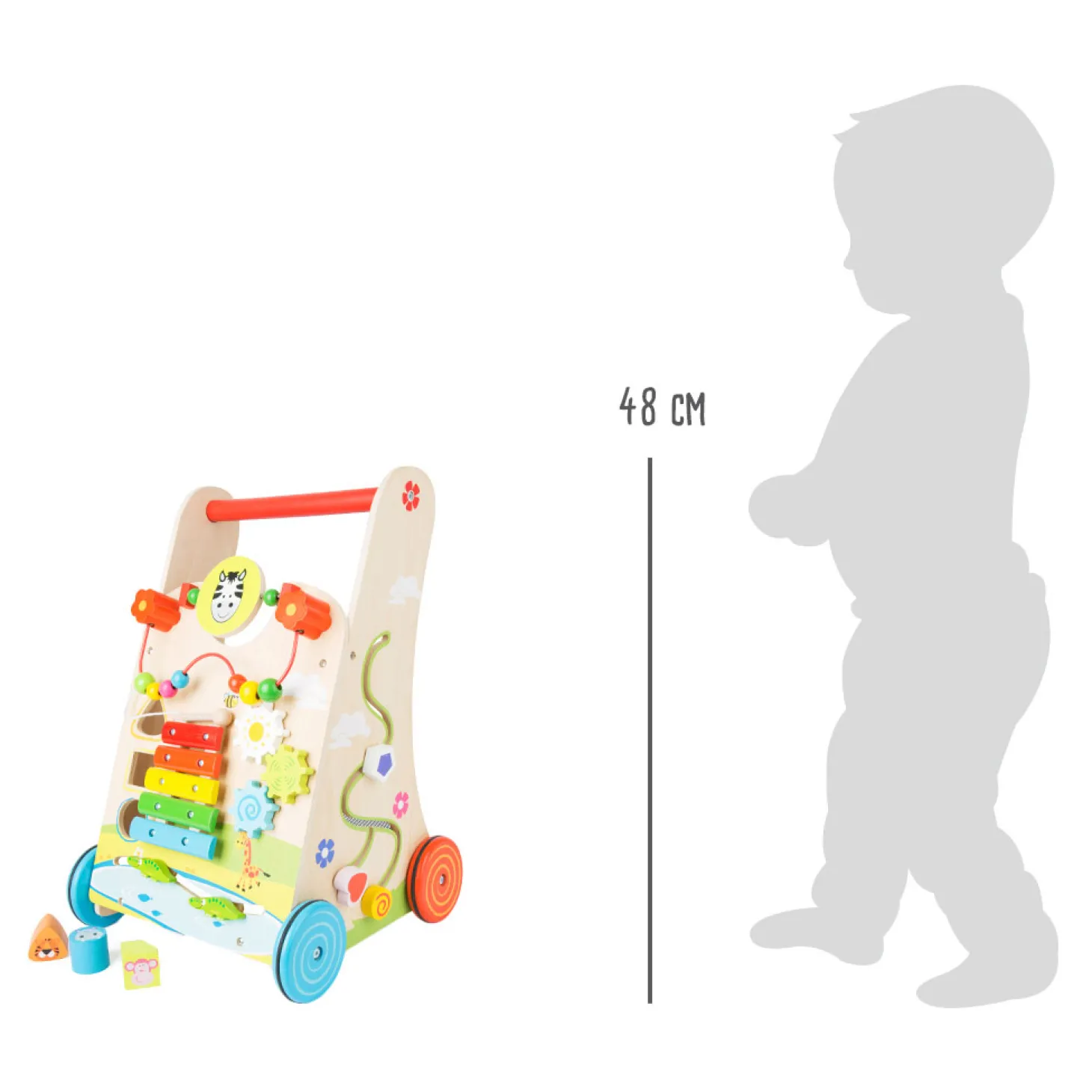 Small Foot - Houten Baby Walker Loopwagen Kleurrijk