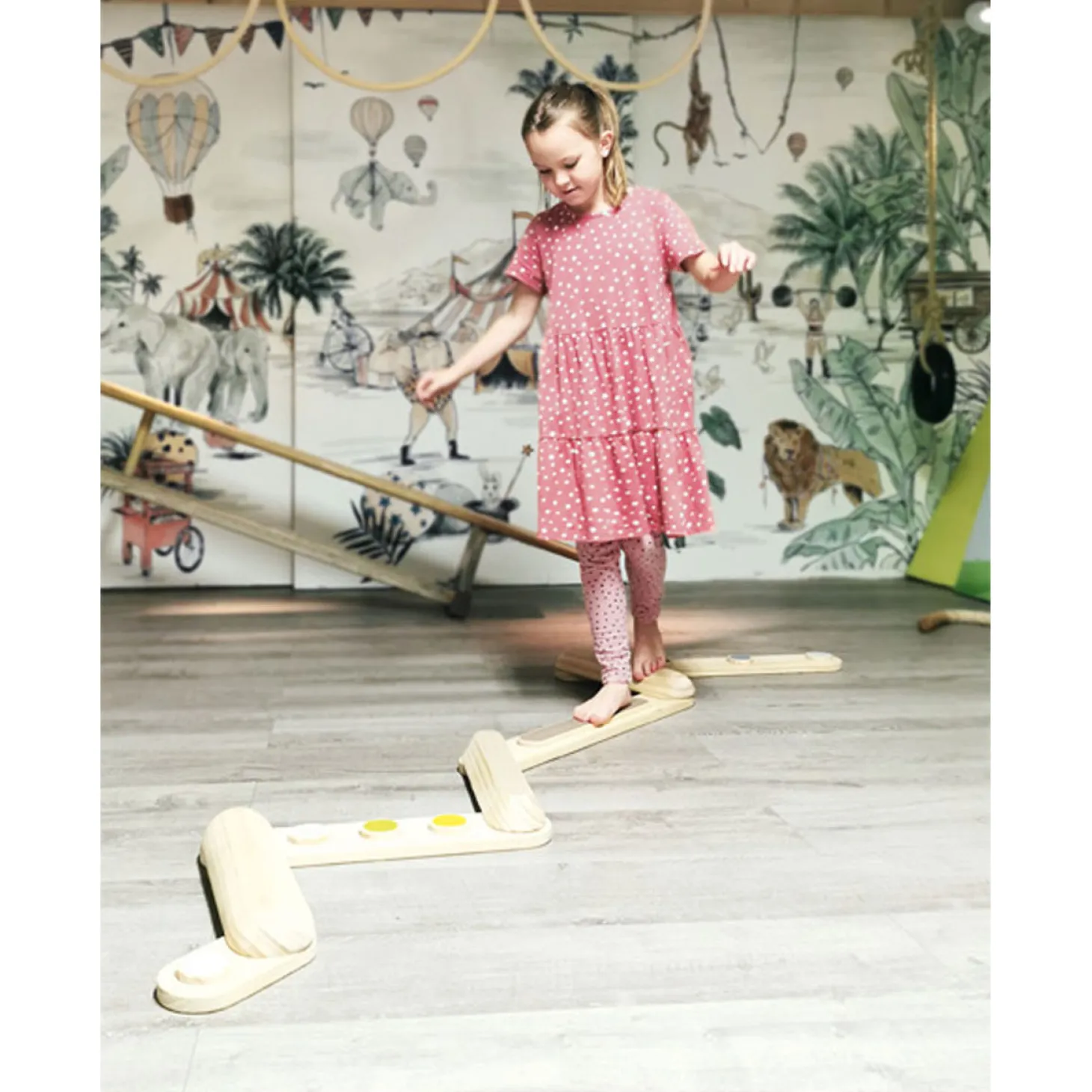 Small Foot - Houten Balans Balk Avontuur, 7dlg.