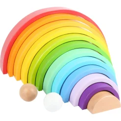 Small Foot  -  Houten Bouwblokken Regenboog XL, 14dlg.
