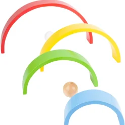 Small Foot - Houten Bouwblokken Regenboog XL, 14dlg.