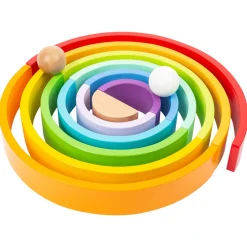 Small Foot - Houten Bouwblokken Regenboog XL, 14dlg.