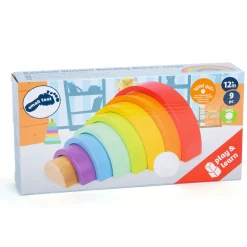 Small Foot  -  Houten Bouwblokken Regenboog, 9dlg.