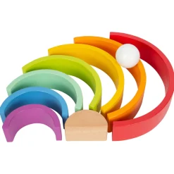 Small Foot  -  Houten Bouwblokken Regenboog, 9dlg.