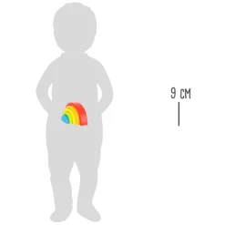 Small Foot - Houten Bouwblokken Regenboog, 5dlg.
