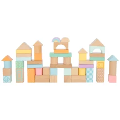 Small Foot - Houten Bouwblokken Pastel, 50dlg.