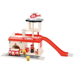 Small Foot - Houten Brandweerkazerne met Accessoires, 15dlg.