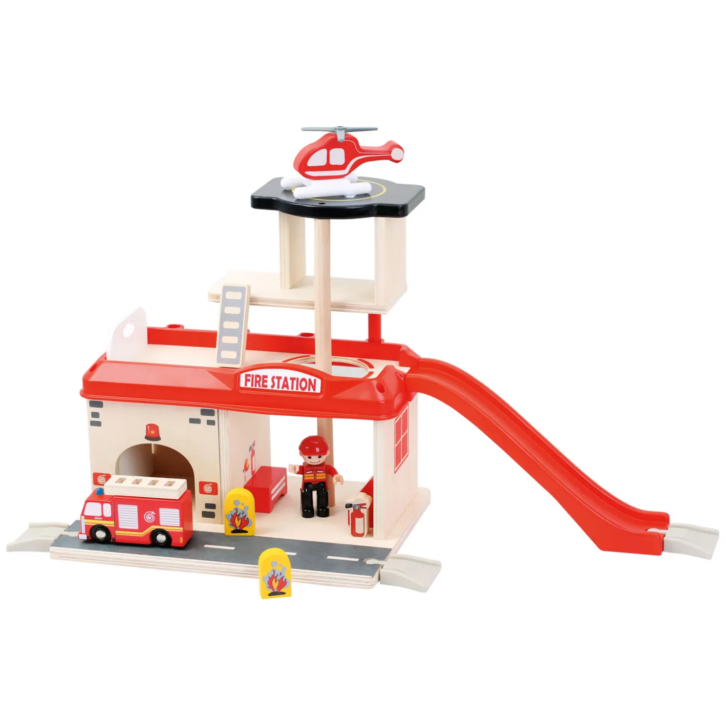 Small Foot - Houten Brandweerkazerne met Accessoires, 15dlg.