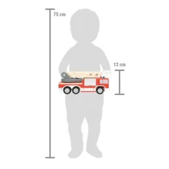 Small Foot - Houten Brandweerwagen met Roterende Ladder