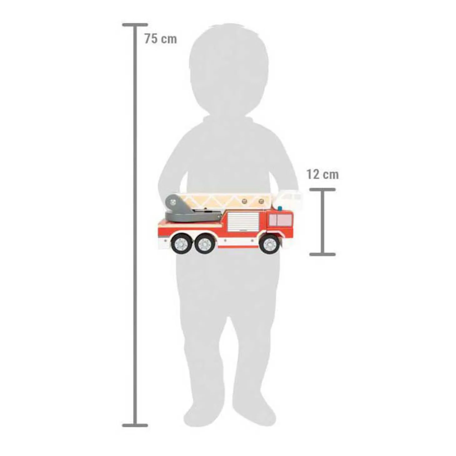 Small Foot - Houten Brandweerwagen met Roterende Ladder