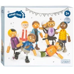 Small Foot - Houten Buigzame Poppenfamilie met Baby, 8st.