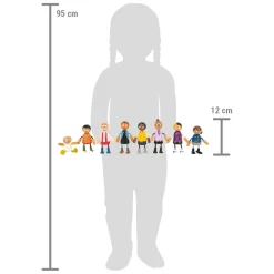 Small Foot - Houten Buigzame Poppenfamilie met Baby, 8st.