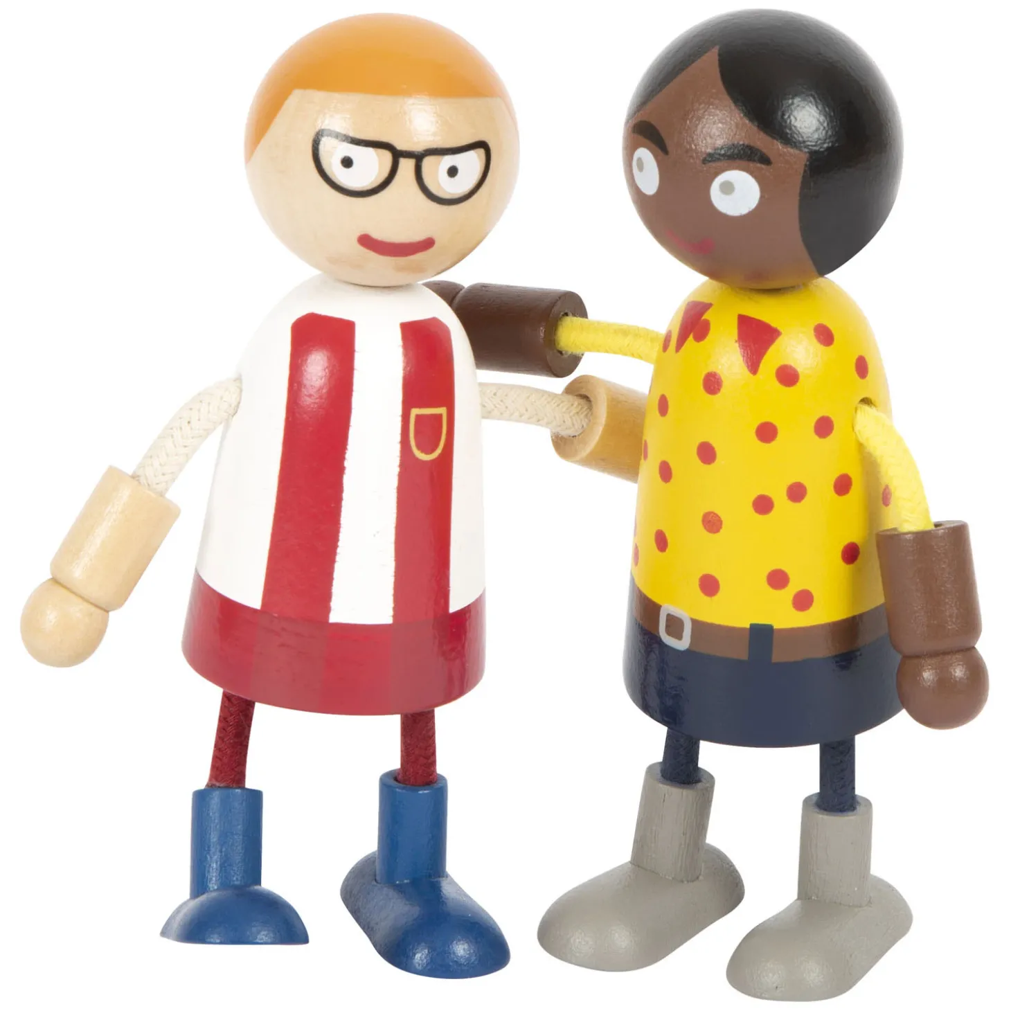 Small Foot - Houten Buigzame Poppenfamilie met Baby, 8st.