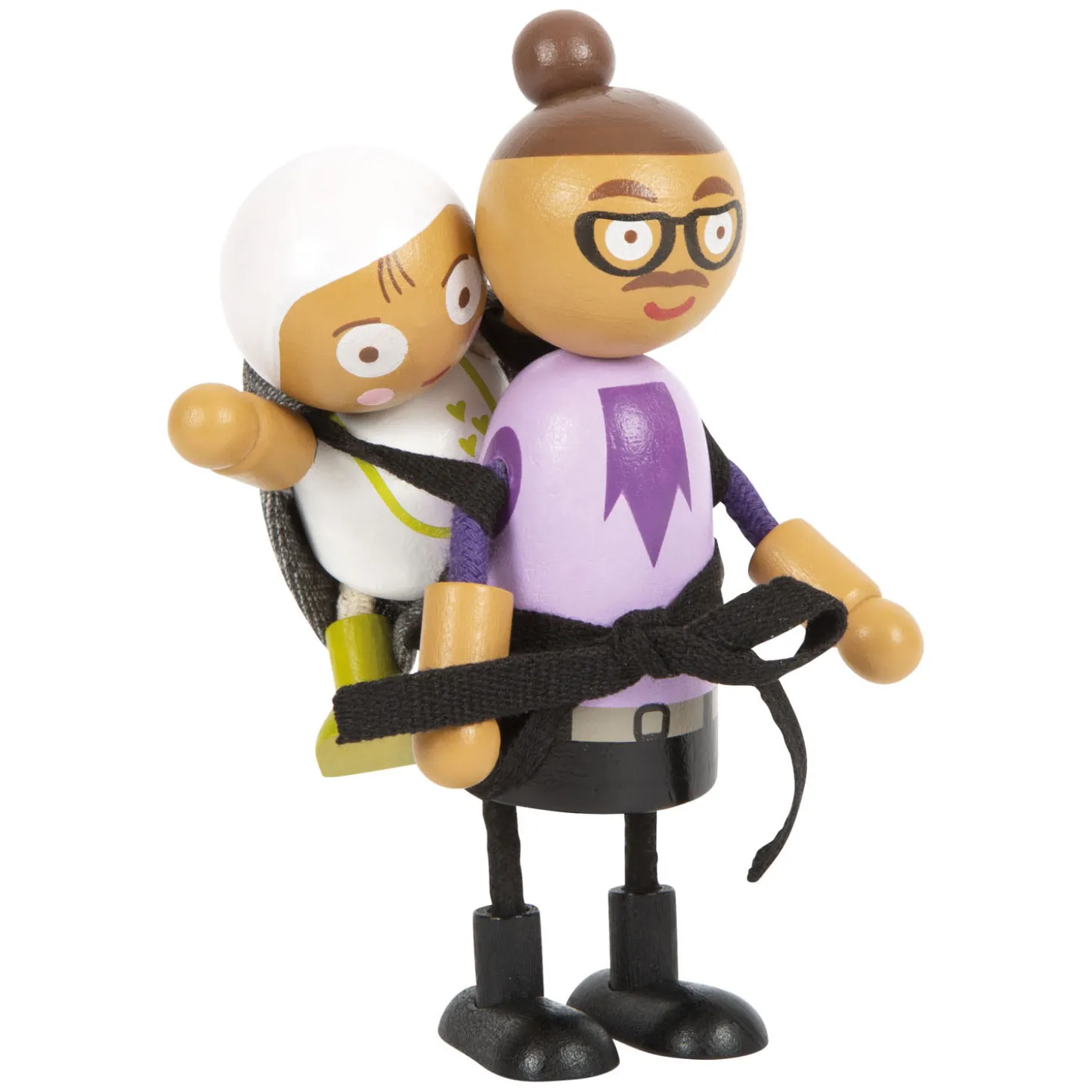 Small Foot - Houten Buigzame Poppenfamilie met Baby, 8st.