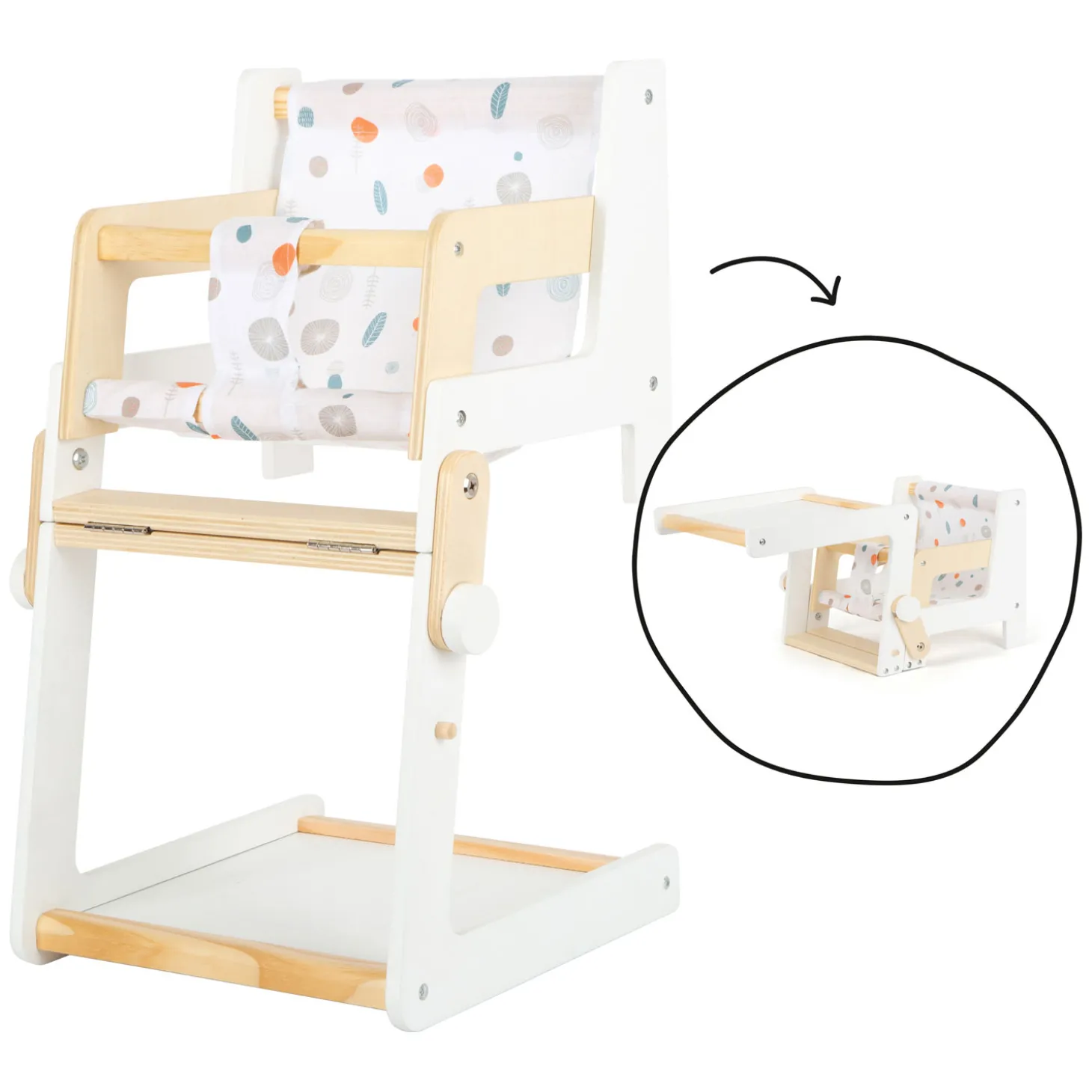 Small Foot - Houten Combi Poppenstoel Little Button