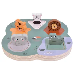 Small Foot - Houten 3D Dierengeluiden Puzzel Safari