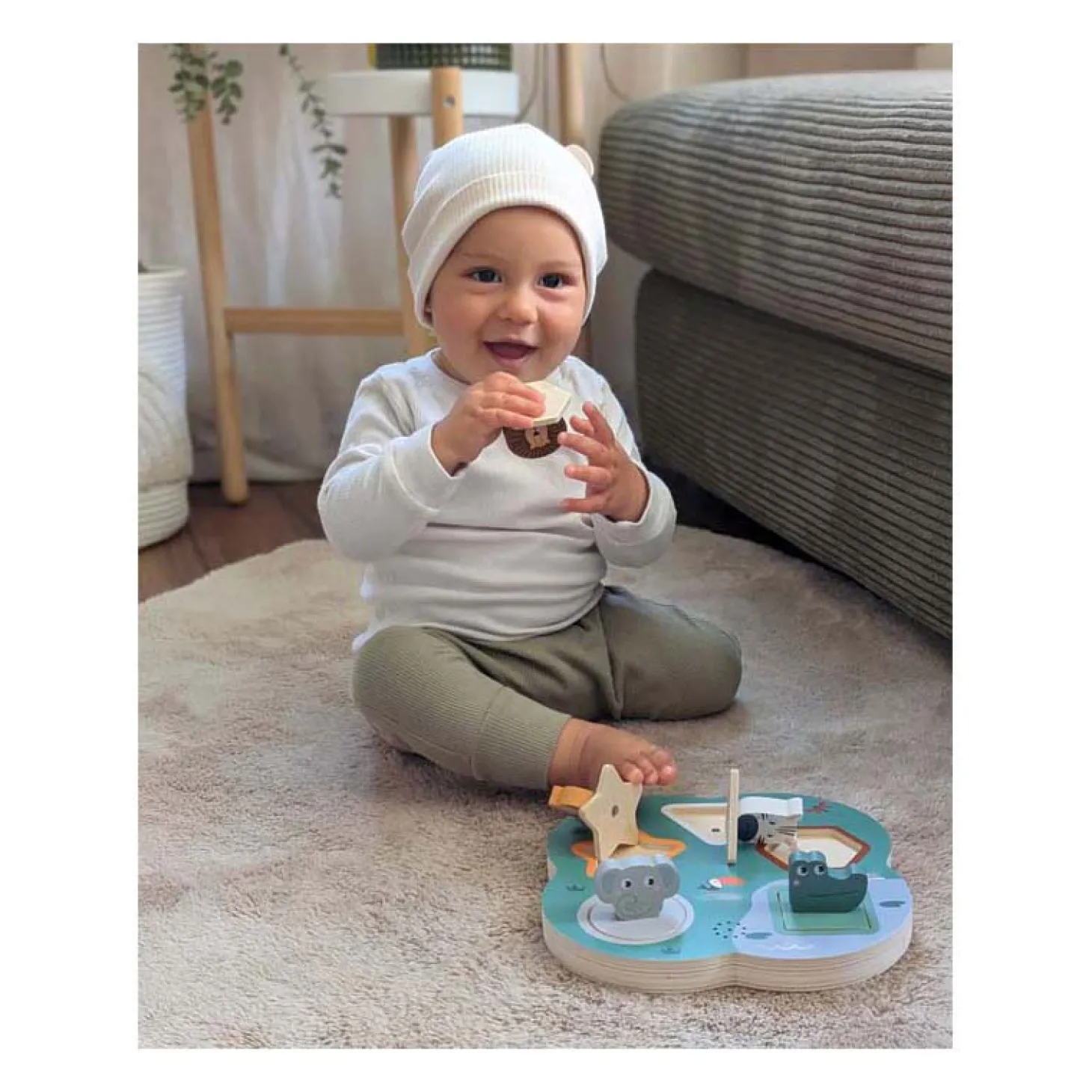 Small Foot - Houten 3D Dierengeluiden Puzzel Safari