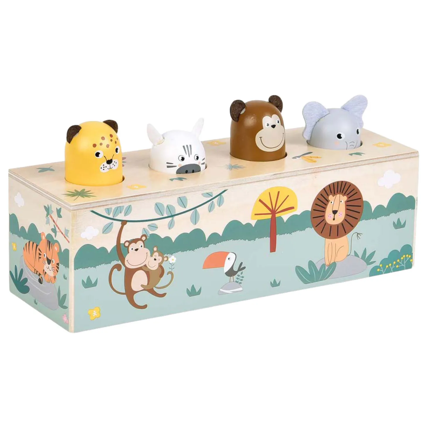 Small Foot - Houten Dansende Dieren met Geluiden Safari FSC