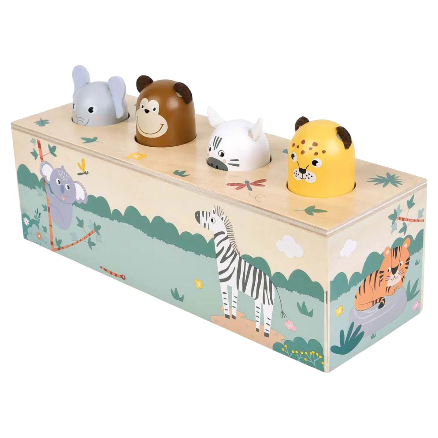 Small Foot - Houten Dansende Dieren met Geluiden Safari FSC